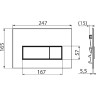 Кнопка управления ALCAPLAST THIN M571 для скрытых систем инсталляции, глянцевый хром