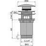 Водослив ALCAPLAST A392-GM-P для умывальника click/clack 5/4